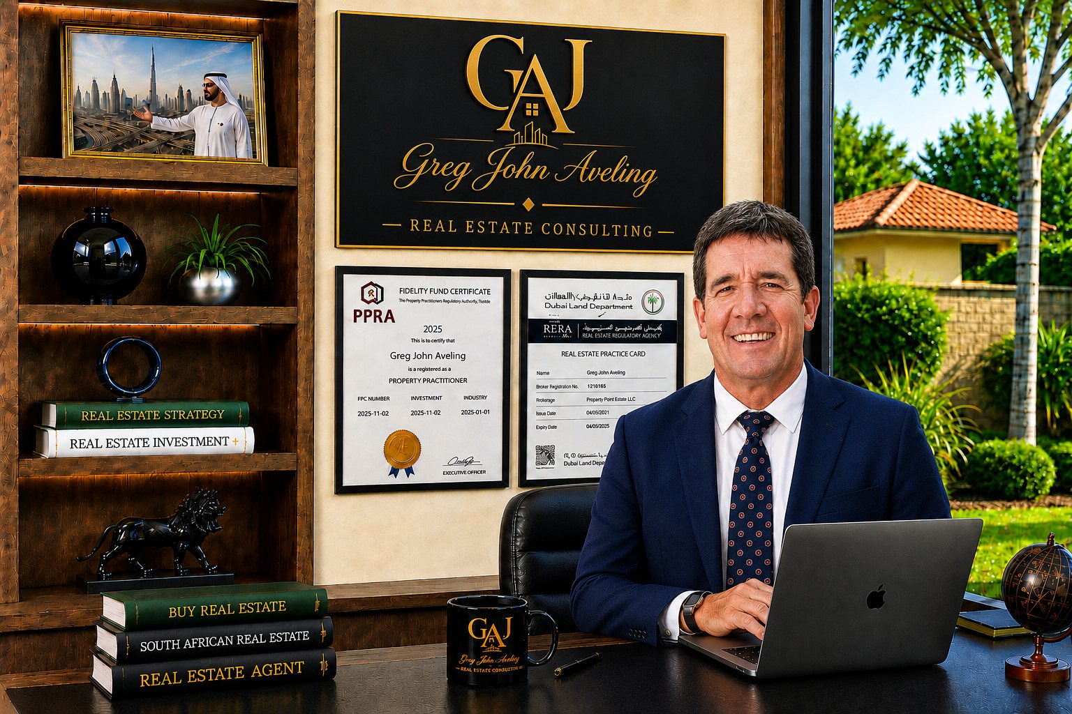 Greg John Aveling at the GJA Consulting desk